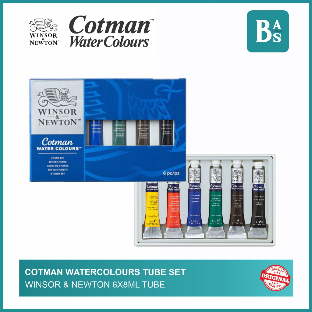 

Cotman Watercolours set of 6x8ml Tubes - Winsor & Newton
