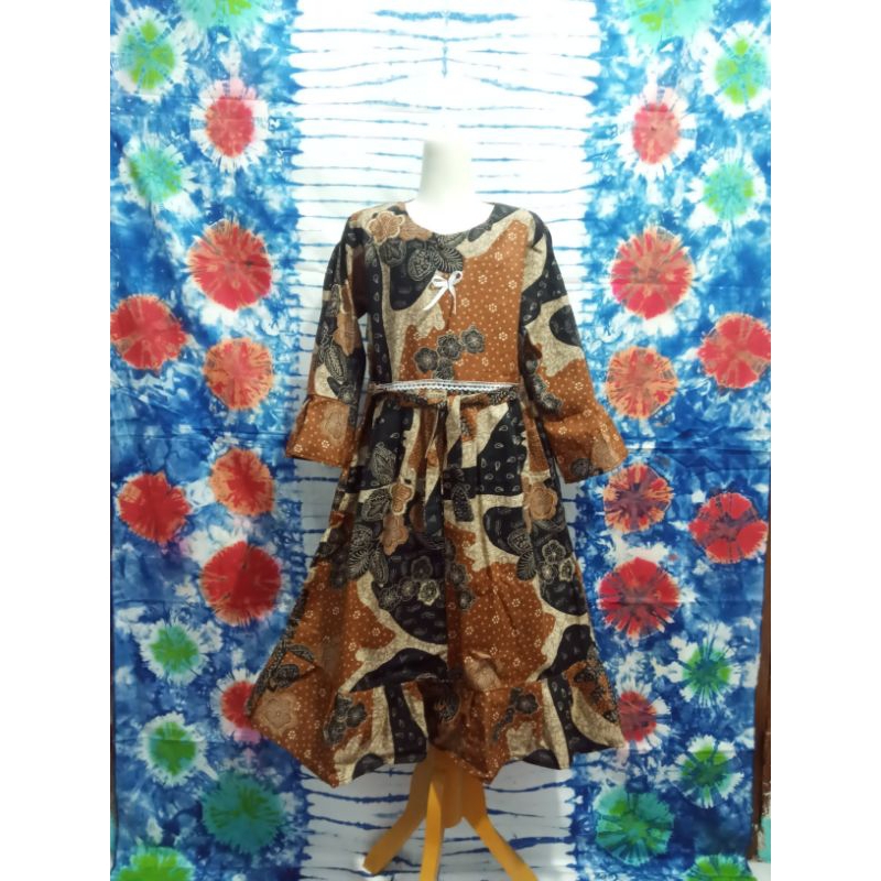 Gamis Batik Anak Perempuan usia 4-11 tahun