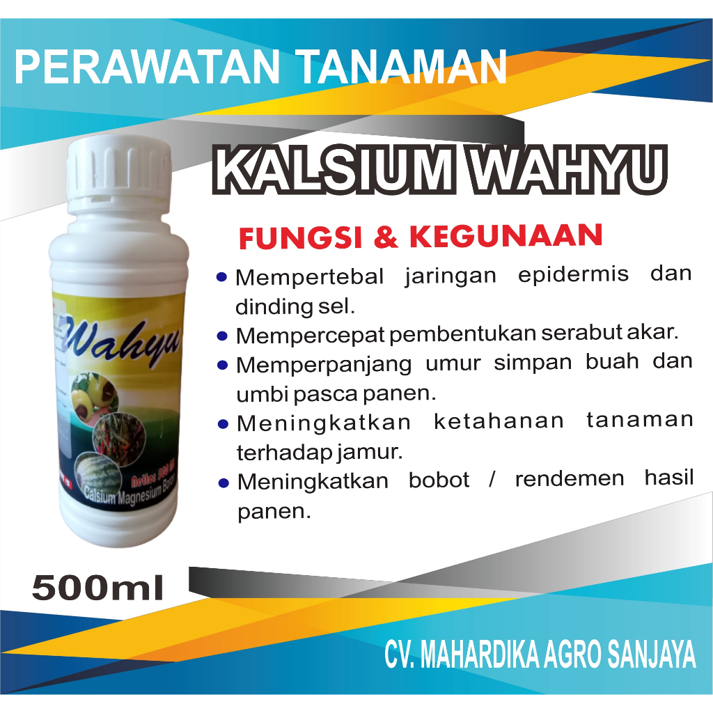 Pencegahan Layu Wahyu Pupuk Kalsium Murni plus Magnesium dan Boron 500ml Mencegah Busuk Buah Tanaman