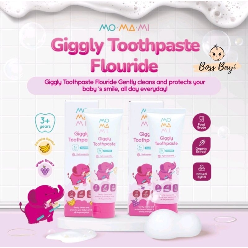 MOMAMI - Giggly Toothpaste Non Flouride | Flouride 50gr /Pasta Gigi Anak