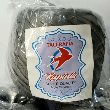

Tali Plastik Tali Rapia Hitam/Black Tali Murah Cap Kapinis 250 Gram