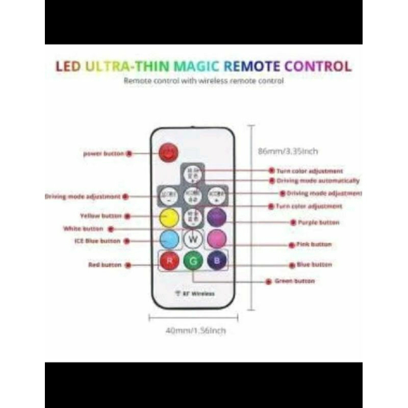 lampu alis led remot 60cm