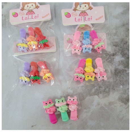 JM Jepit Rambut Anak Lucu isi 3pcs / Hairclip Set Anak / Jepit Sirkam Anak Boneka