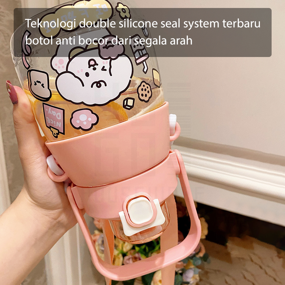 HUGO Botol Minum Anak Anti Bocor Botol Air Minum Premium Quality BPA FREE