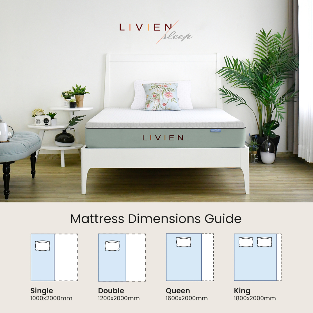 Kasur Busa Memory Foam, Livien Sleep Mestige Mattress  FREE Milea Bed Frame