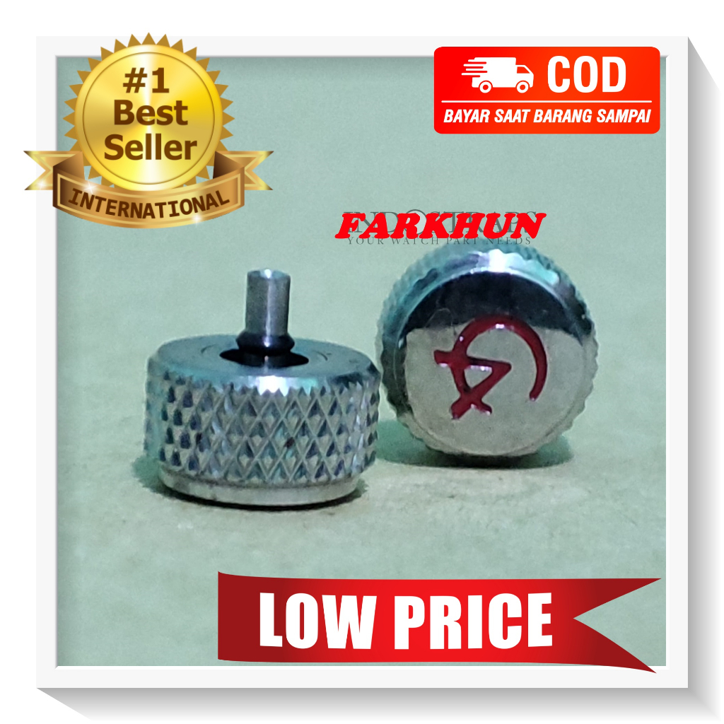 TERBAIK KNOP CROWN JAM TANGAN ALEXANDRE CHRISTIE 6.9 x 3.9 MM SEAL WATERPROOF SILVER PUTARAN ANTI AI
