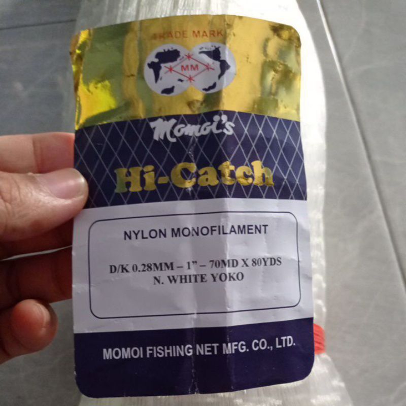 jaring ikan MOMOI 1 inchi 0.28 70md/80yds yoko jaring ikan kecil jaring ikan keruk jaring bahan anco
