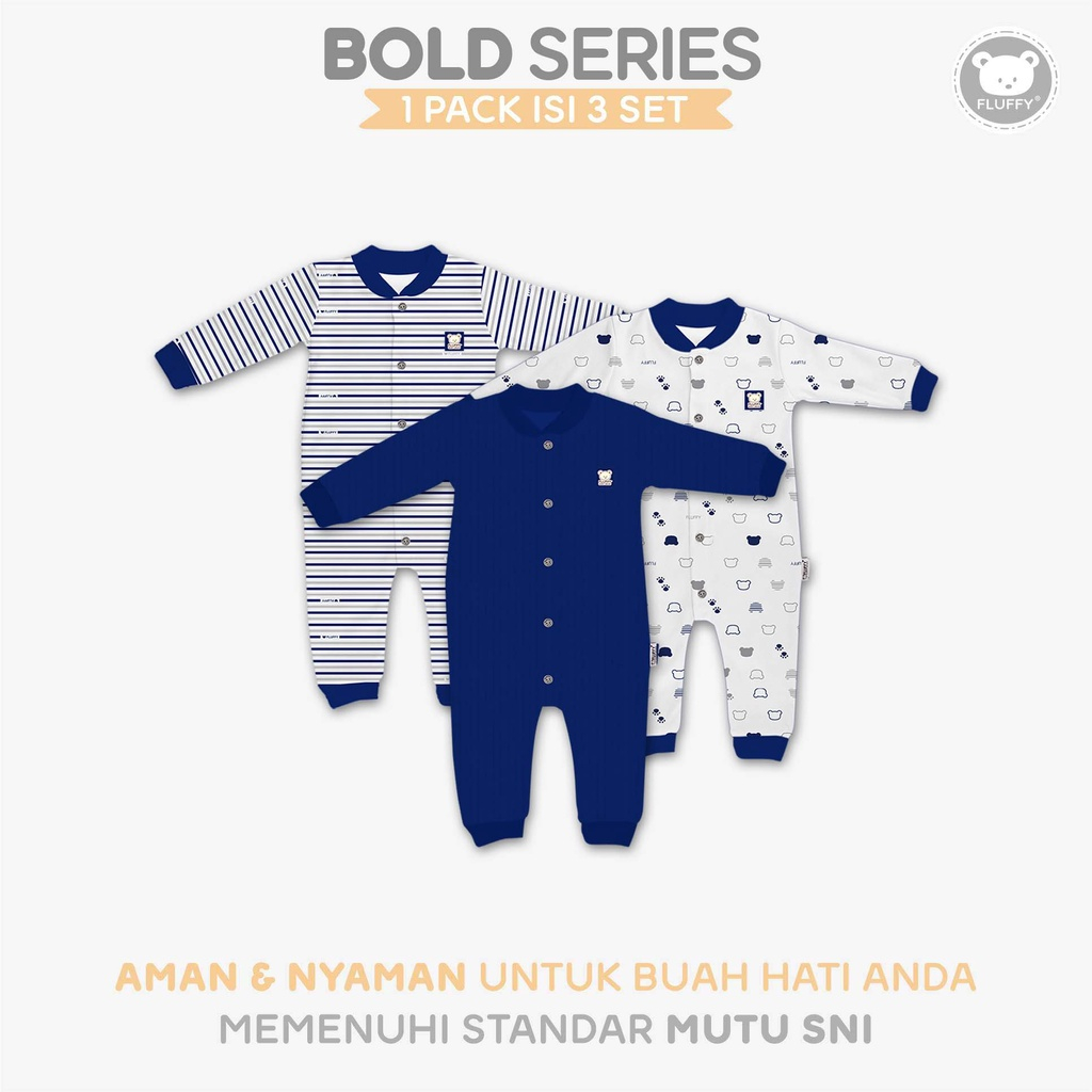Sleepsuit Baju Tidur Setelan Oneset Fluffy Bold Baju Bayi Anak Kids Laki laki Perempuan Cowok Cewek 