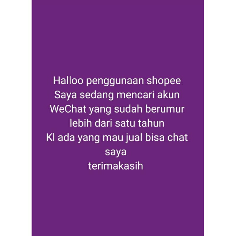 akun WeChat mu saya beli