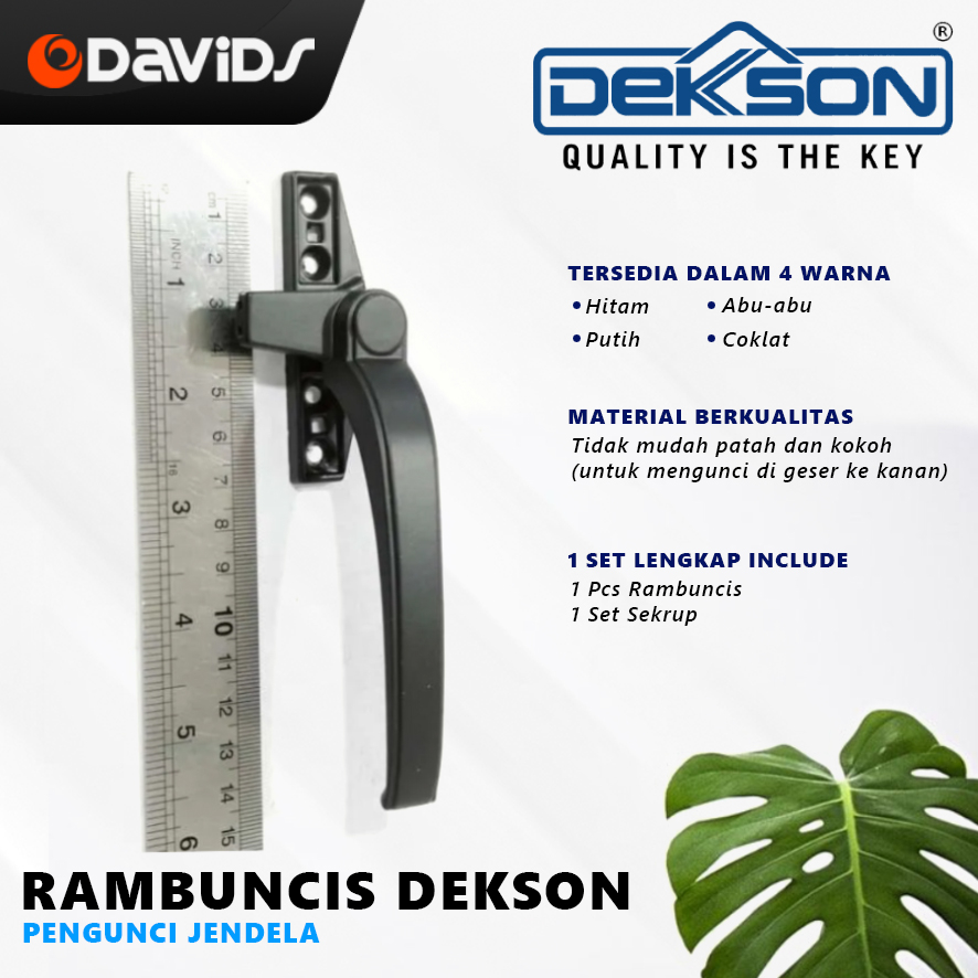 Rambuncis Grendel Jendela Pengunci Aluminium Dekson