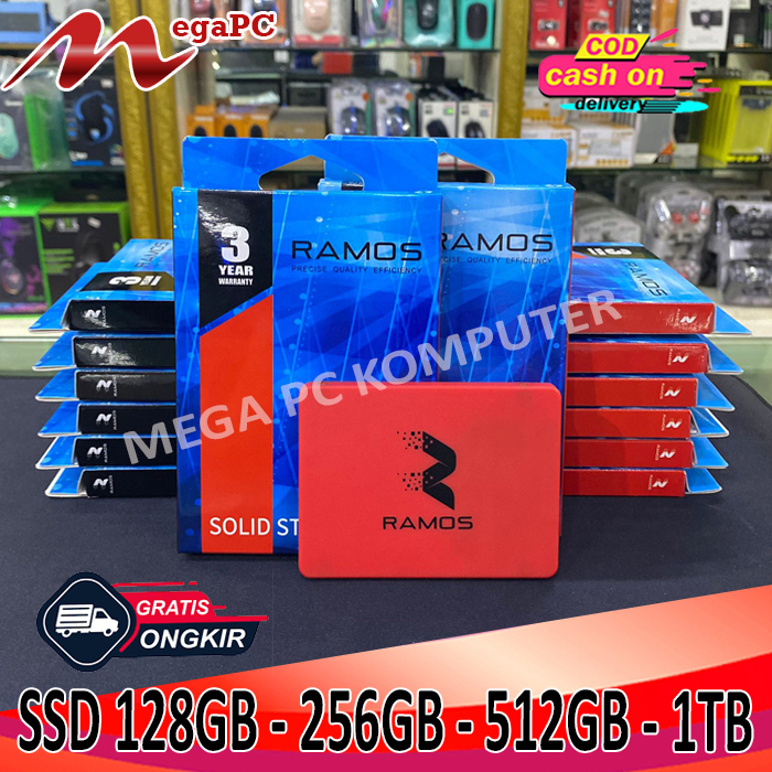 SSD 128GB - 256GB - 512GB - 1TB SATA III Ramos Garansi 3 Tahun