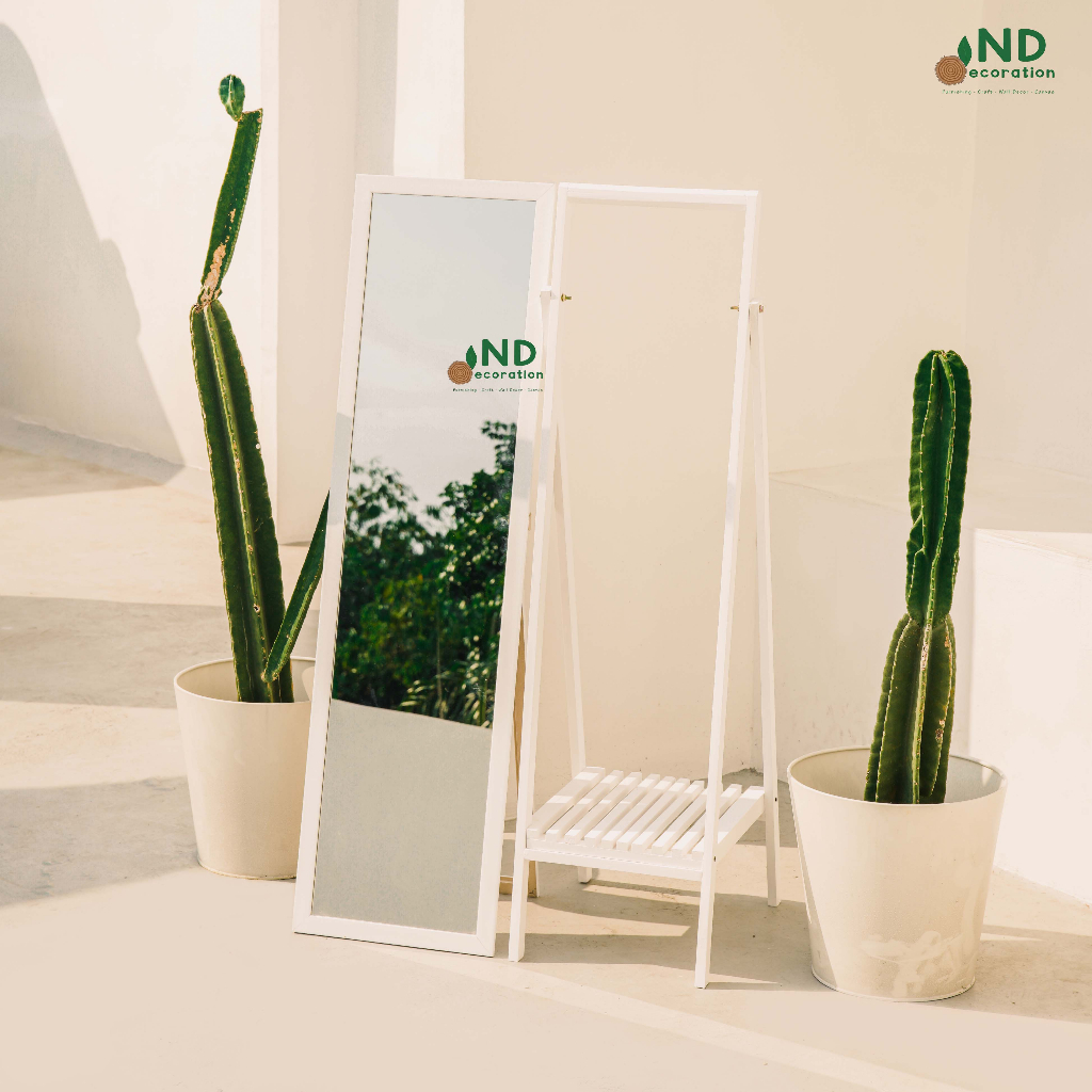 hanging standing mirror / Rak minimalis / Standing mirror / Rak minimalis dengan kaca / cermin berdi