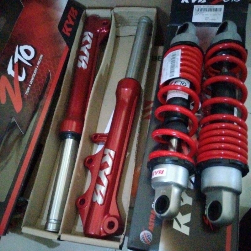 KYB Shock Breaker Depan Belakang Paket KAYABA ZETO Yamaha JUPITER Z F1ZR F1 F1Z FIZ R ZR FORCE 1 FIZ