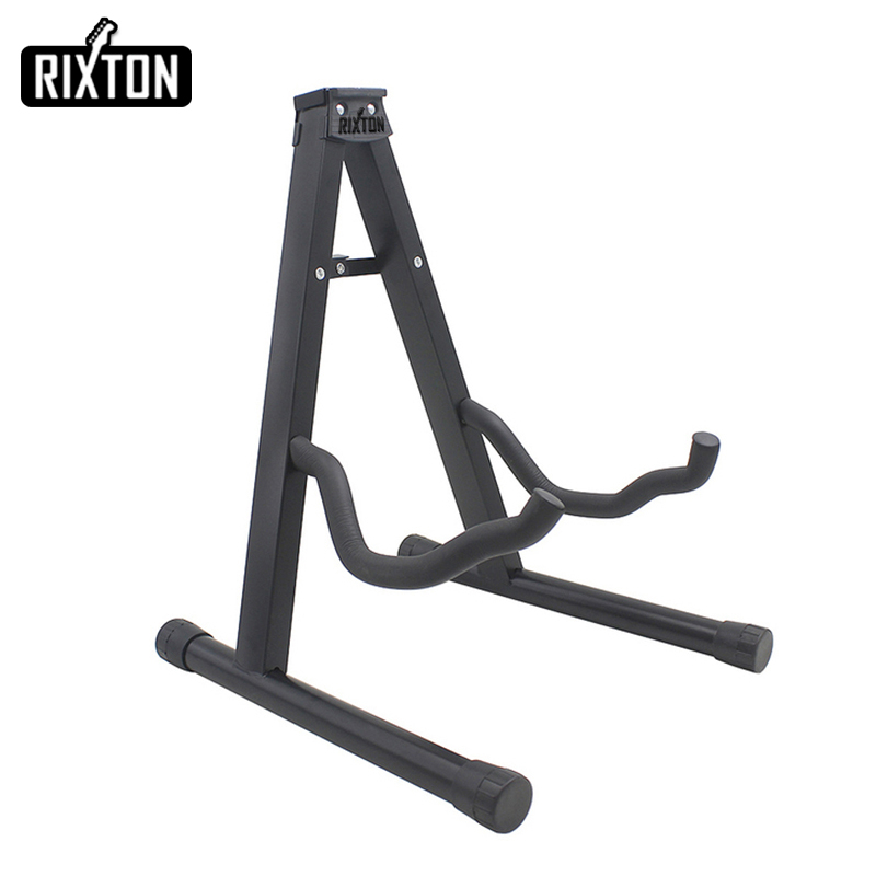 Rixton Lipat Lantai Gitar Stand Holder Portabel Lipat Ringan Floor Stand