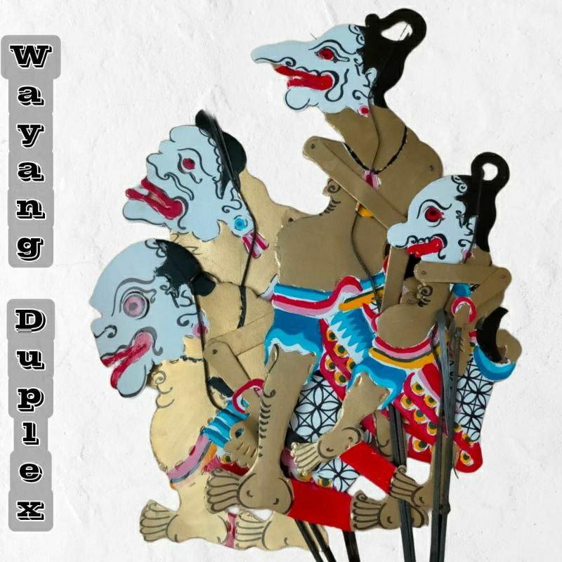 wayang kulit kertas pandawa punokawan kurawa bima rama shinta anoman ukuran standar