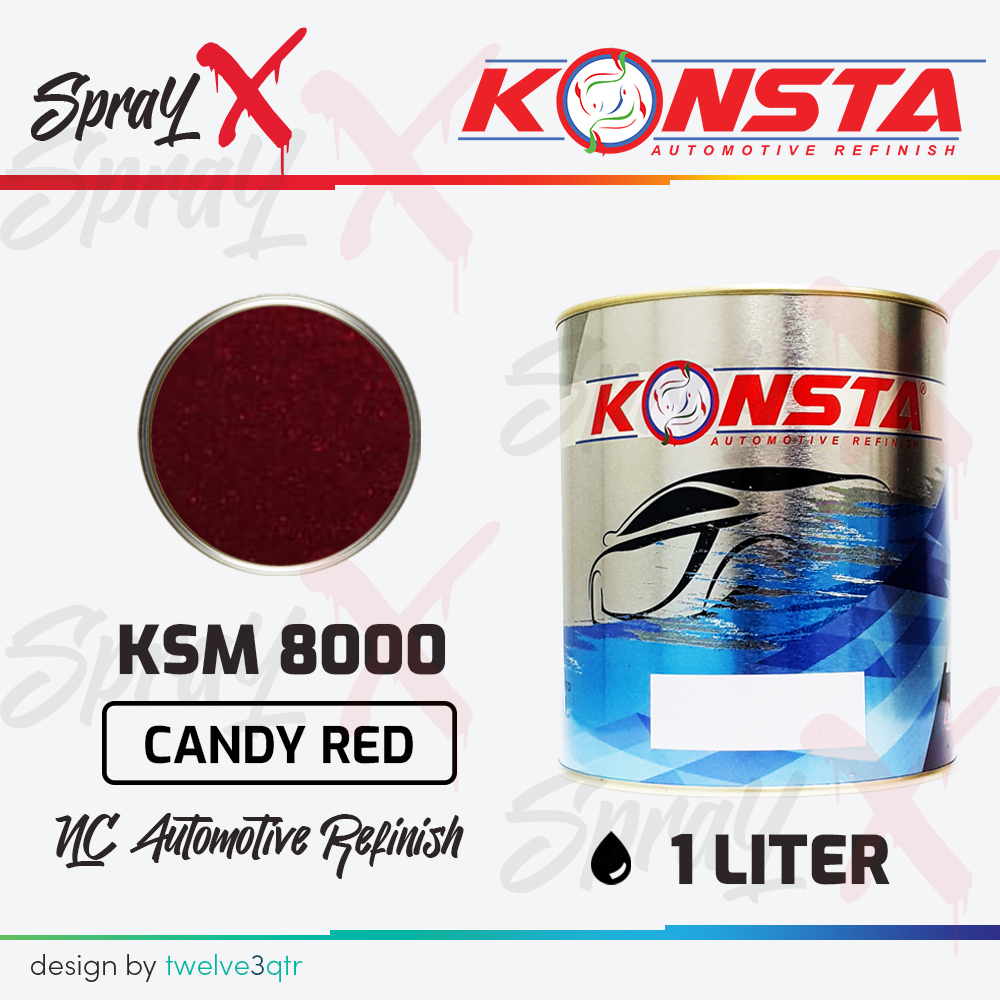 KONSTA NC METALLIC CANDY RED 8000 / MERAH CANDY #8000 1 LITER - CAT DUCO