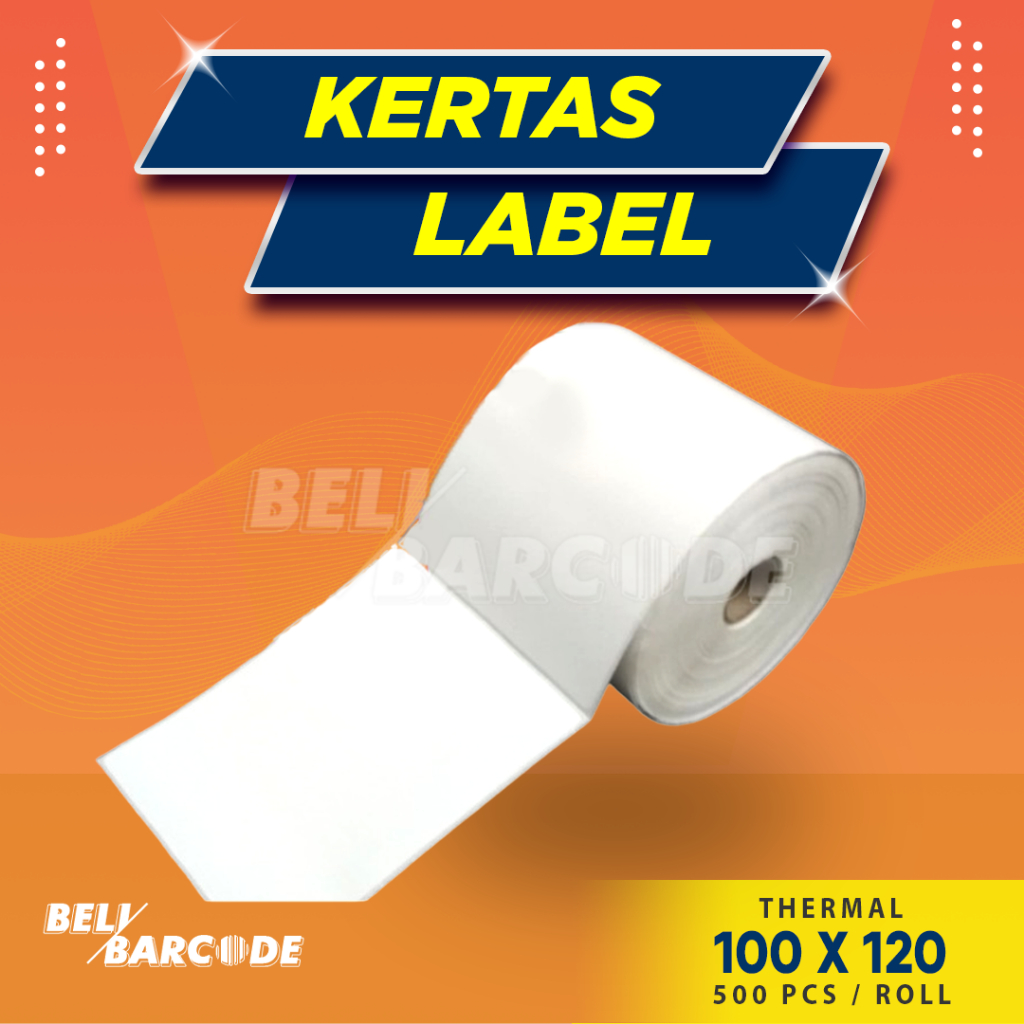 Stiker Label Thermal 100 x 120 mm 1 Line isi 500 Pcs Cetak Resi