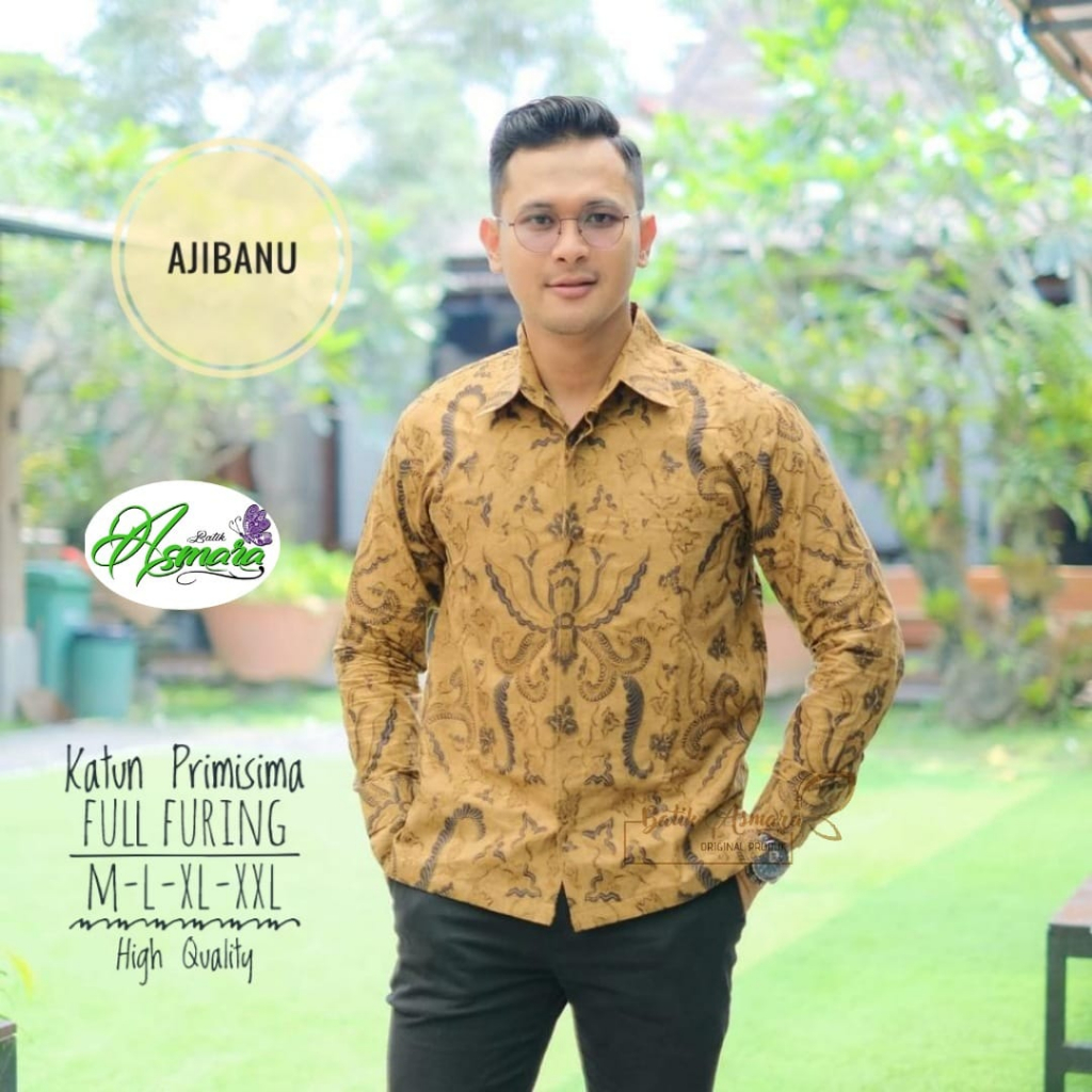 AJIBANU ASMARA BATIKSOLOAMANAH KEMEJA BATIK PRIA LENGAN PANJANG PENDEK LAPIS FURING PREMIUM KATUN HALUS MERAK KAMULYAN BRAMANTYO CIUNG BIRU KEMBANG PAGER BIRU MERAK KAMULYAN BIRU PLENJAK BIRU SANJAYA SASTRO BIRU KEMBANG ASMARA MAJALAYU KERIS EMAS UWER