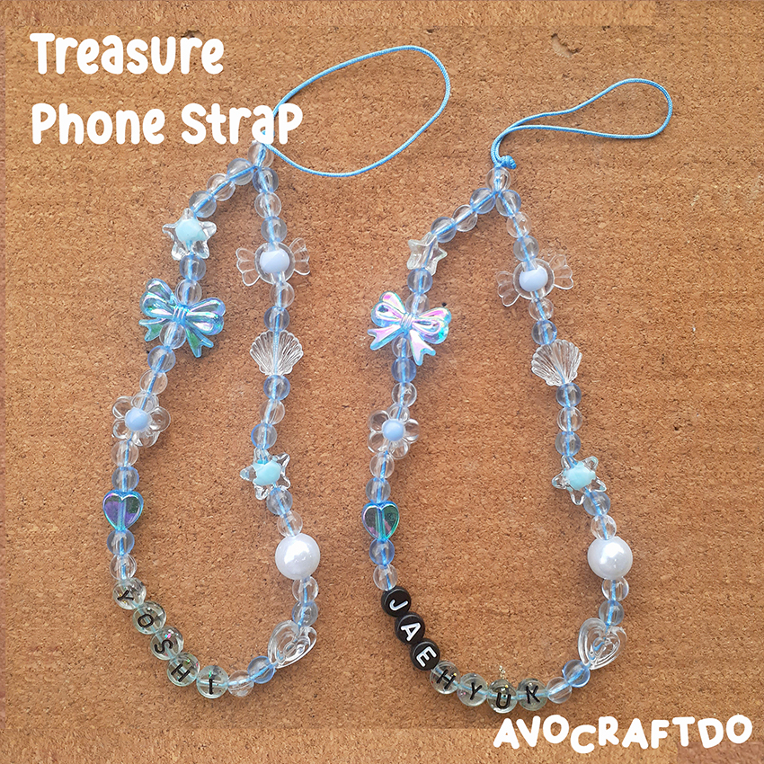 [ AVOCRAFTDO ] Phone Strap Beads Manik Kpop Treasure Members / Teume