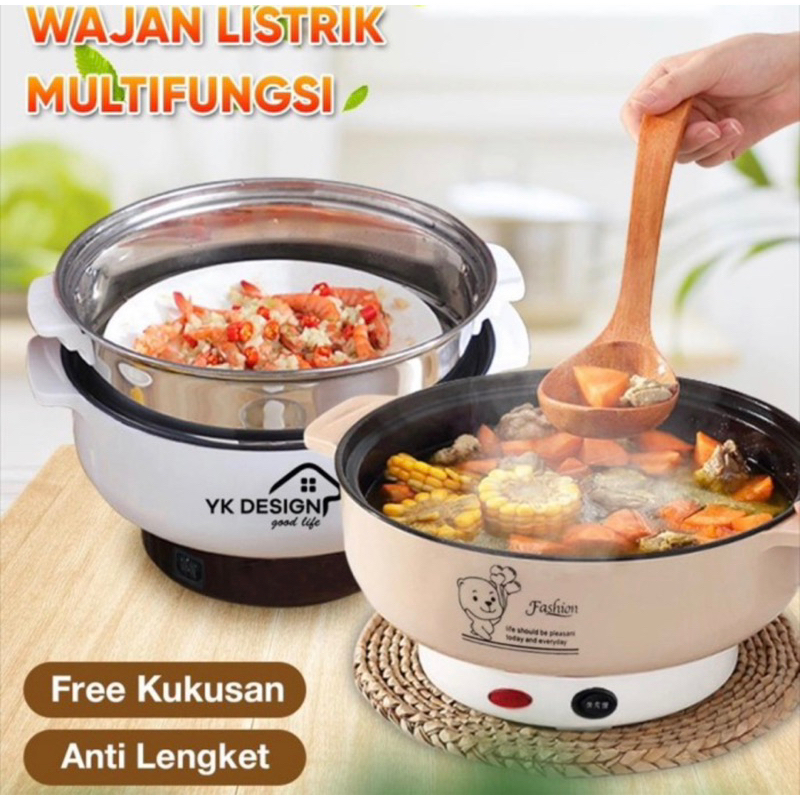 Panci Listrik Besar Multifungsi Serbaguna Kapasitas Besar 2,4L - Panci Listrik Besar 22cm -