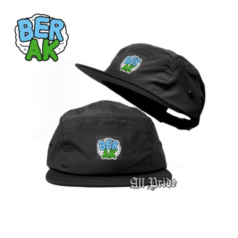 Topi Berak Snapback 5 Panel/Five Panel Hats/Topi Trucker Pria Wanita Lokal Brand/BERAK CLOTH