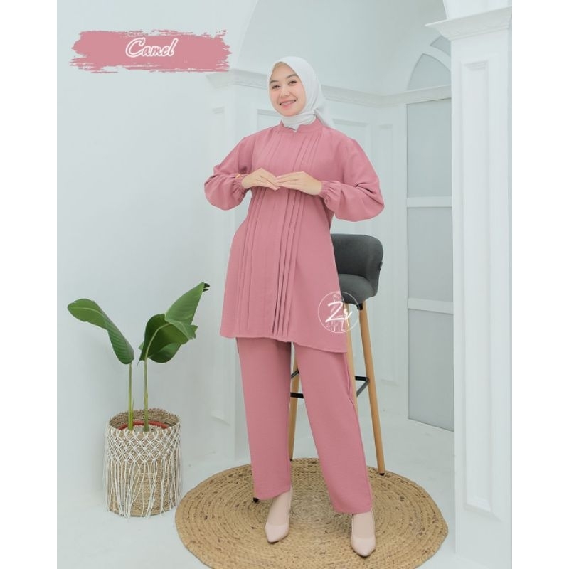 ONE SET INAYA ORI ZR COLLECTION SETELAN WANITA KEKINAN OOTD KONDANGAN TERBARU