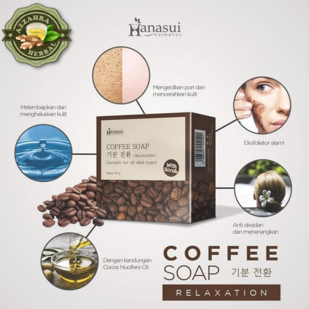 [60GR] 𝐎𝐑𝐈 Sabun Kopi Scrub / Coffee Soap Natural Herbal Kulit Normal Non SLS No Paraben