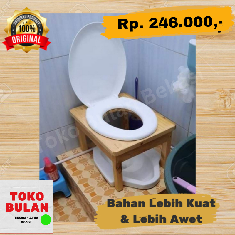 KLOSET DUDUK KAYU TOILET DUDUK KAYU CLOSET DUDUK KAYU PORTABLE LANSIA IBU HAMIL
