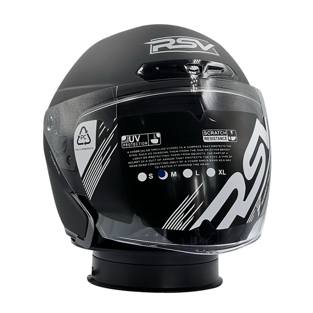 Helm RSV New Windtail Solid Black Doff