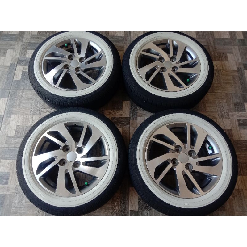 Velg oem sirion facelift ring 14 + ban+Whitehall cocok untuk agya ayla calya brioo jazz sirion datsu