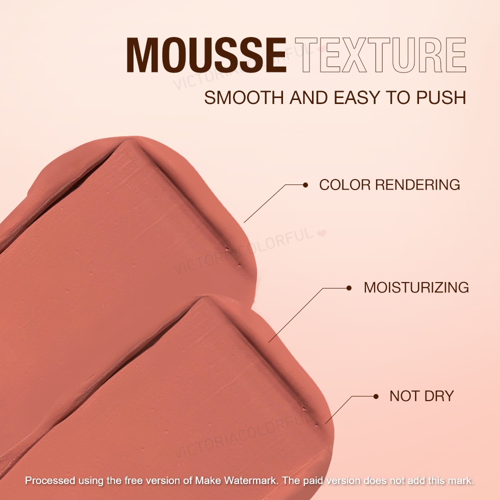 O.TWO.O~Glow Colour Blush Cream Krim Perona Pipi Tekstur Mousse