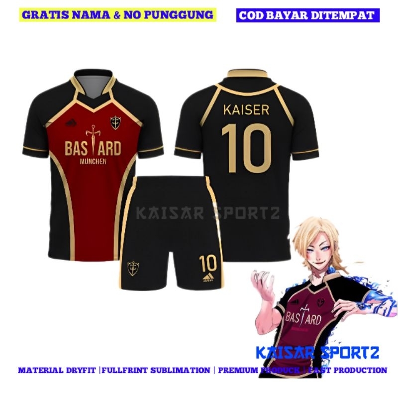 Jersey Football & Anime Bastard Munchen Blue Lock Fullprinting 2023