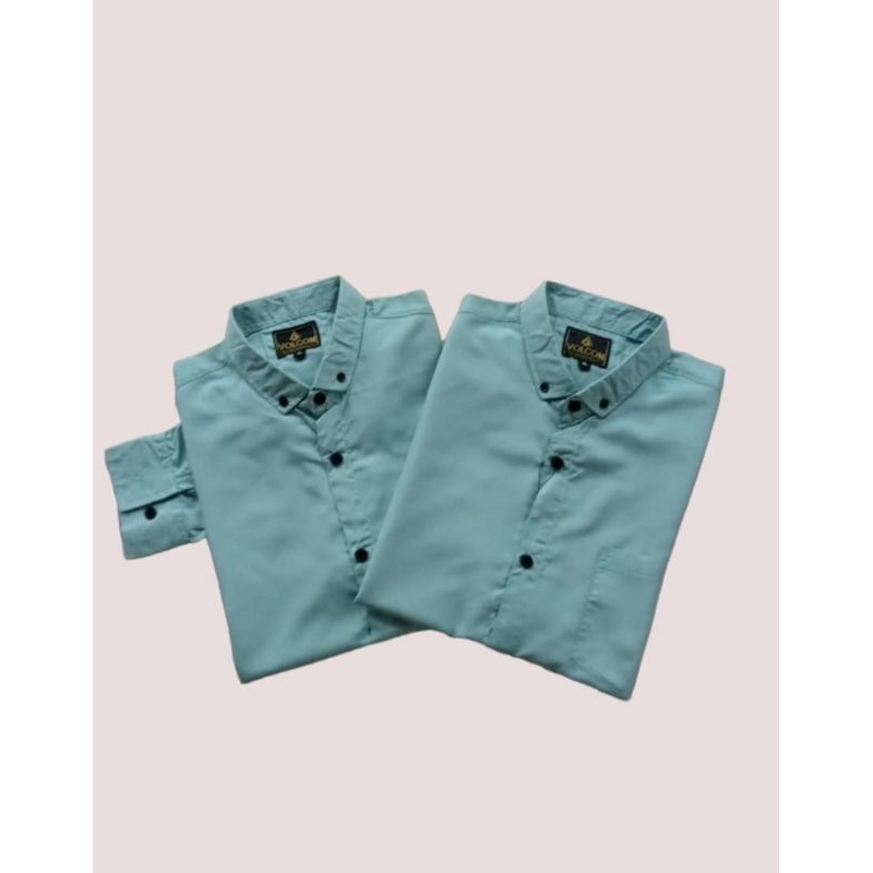KEMEJA PRIA POLOS WARNA SAGE GREEN/KEMEJA FORMAL