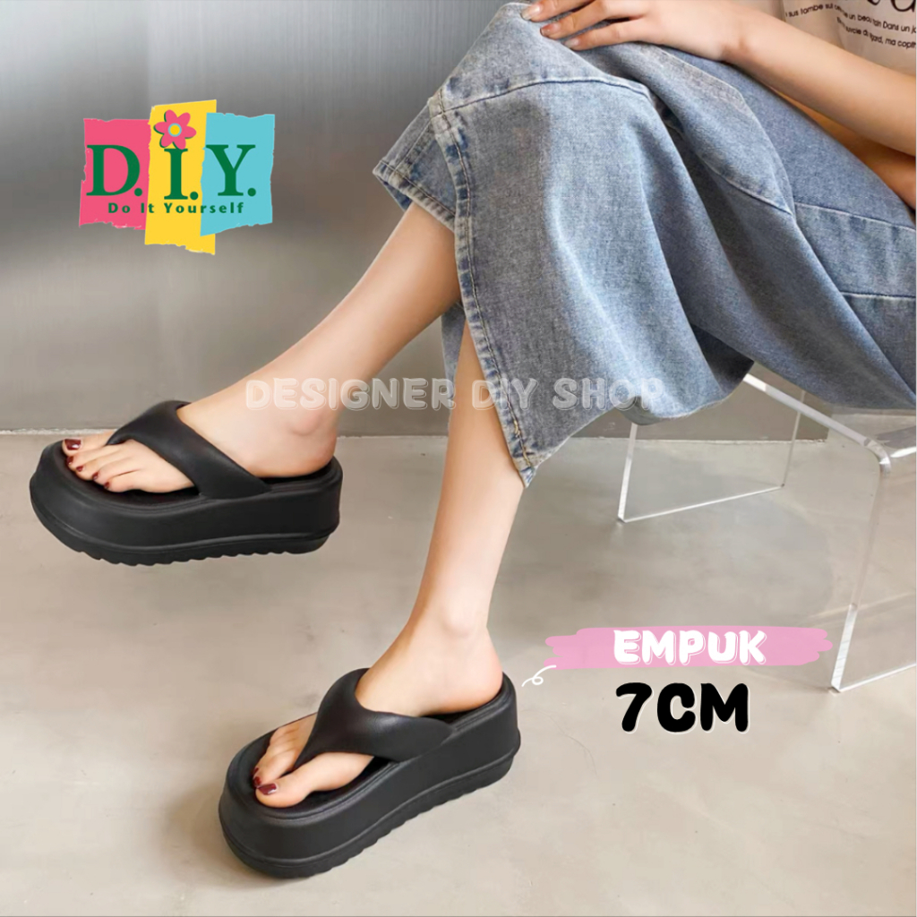 Sandal Wanita Jepit Jelly Wedges Korea Style Terbaru