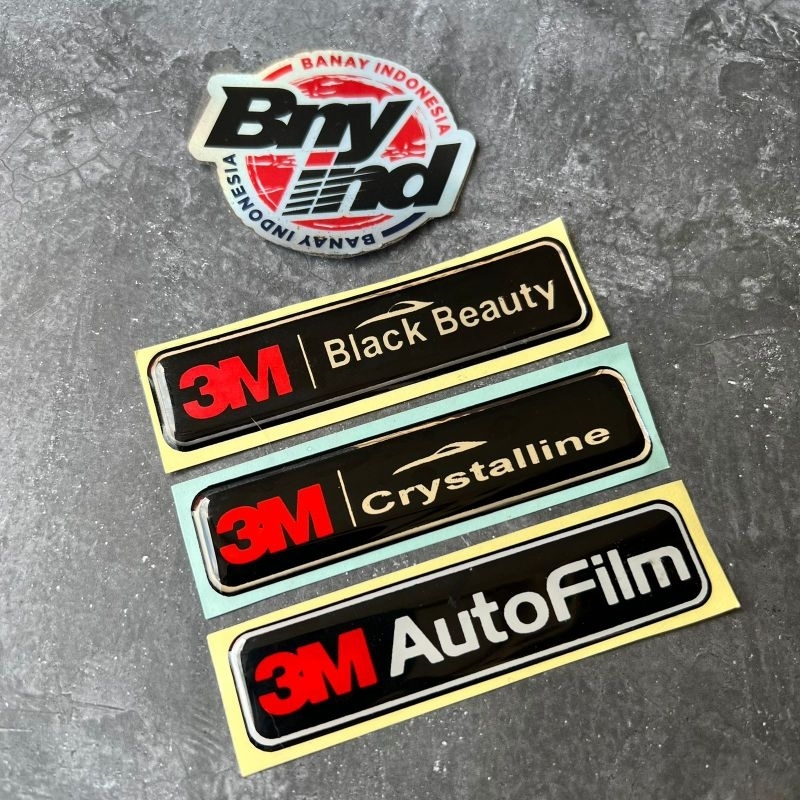 Stiker Stiker Emblem 3M AutoFilm 3M Crystalline 3M Black Beauty timbul