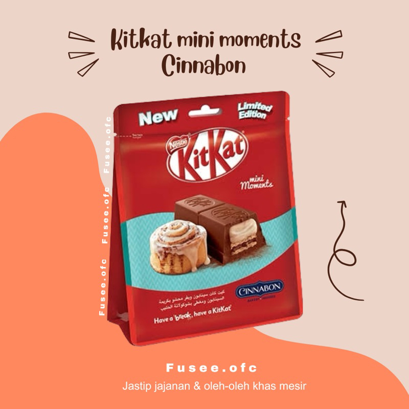 

Kitkat Mini Moments Cinnabon / jastip egypt / kitkat