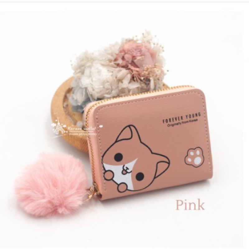 bgskinbukittinggi- DOMPET LIPAT WANITA IMPORT MURAH GAMBAR KUCING LUCU/ MINI WALLET D28
