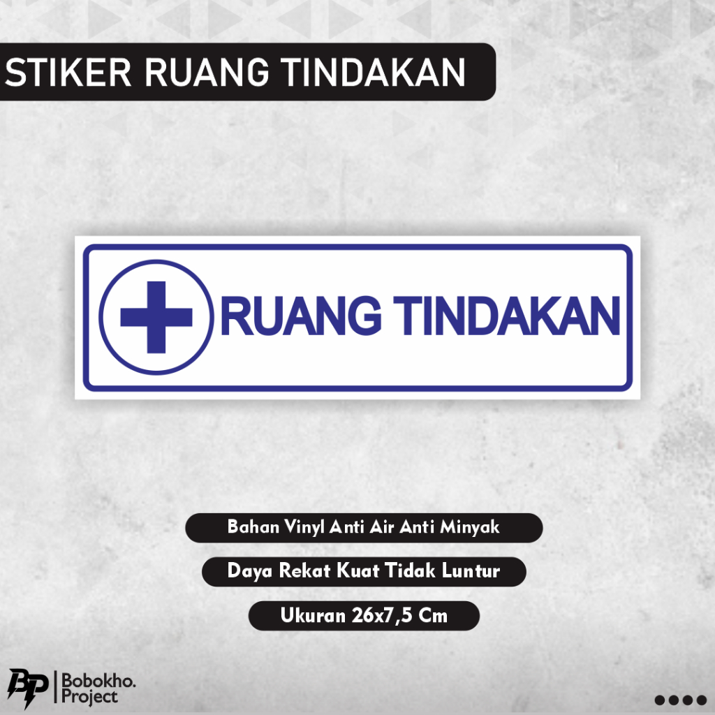 

Sign Sticker Ruang tindakan / ruang tindakan puskesmas / stiker klinik apotek / stiker rumah sakit