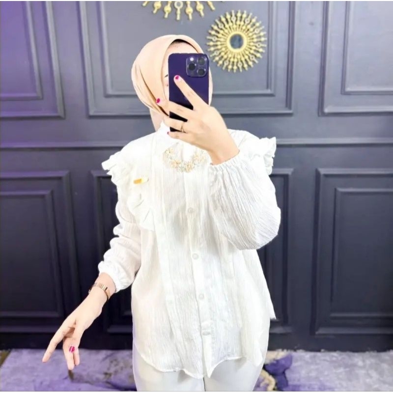 Kemeja Wanita Inara Lady Crush Atasan Blouse Kekinian Terbaru Korean Style