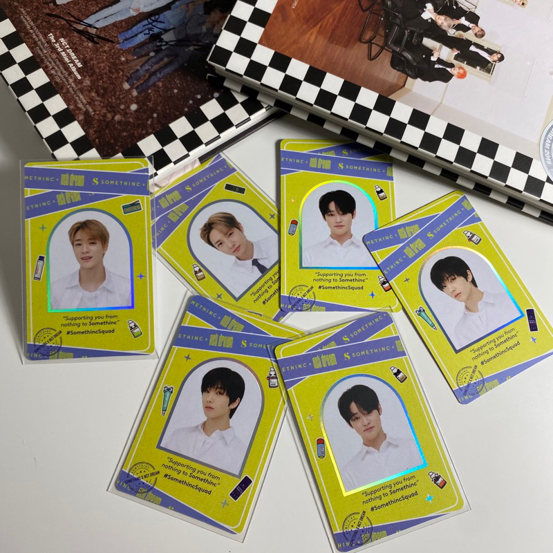 NCT DREAM SOMETHINC PHOTOCARD PC HOLOGRAM HOLO DOUBLE SIDED RENJUN JENO JAEMIN CHENLE JISUNG