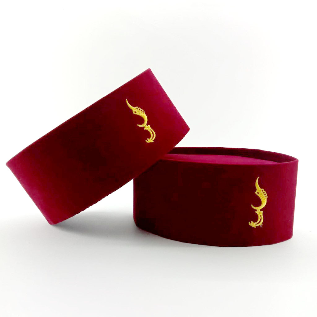 Peci Merah Bordir Kujang / Peci Pitung / Songkok Betawi / Kopiah Merah Logo Kujang