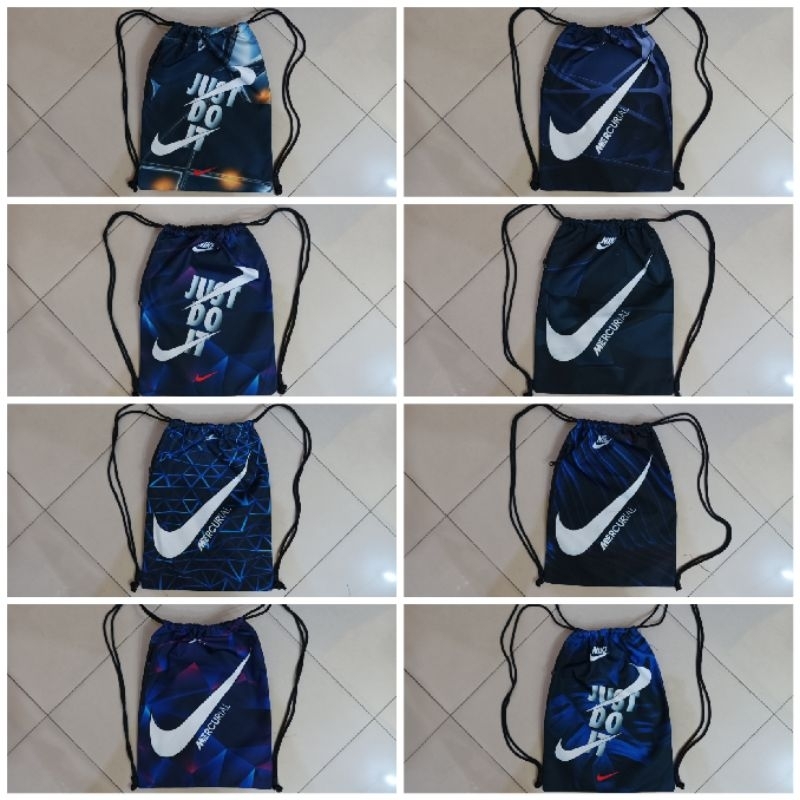 GYMSACK NIKE HITAM BOLA TAS SEPATU SERUT MURAH GROSIR FUTSAL VOLI KOMPLIT