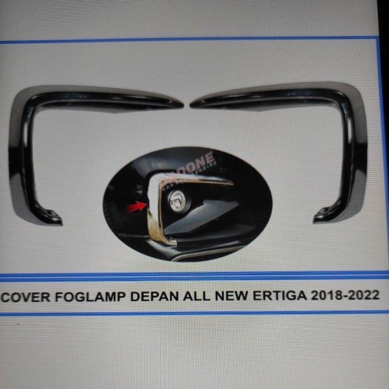 cover ring foglamp bumper depan mobil suzuki all new ertiga 2018 sampai 2022 2021 2020 2019 chrome crome tempel