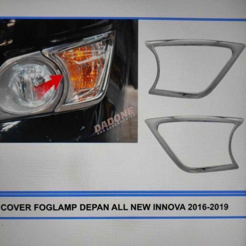 cover ring foglamp bumper depan mobil reborn 2016 sampai 2019  2017 2018 ribon chrome crome tempel