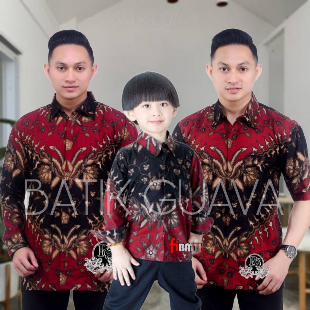 TERBARU Couple sweet || couple batik ayah dan anak cowok BATIK MERAH