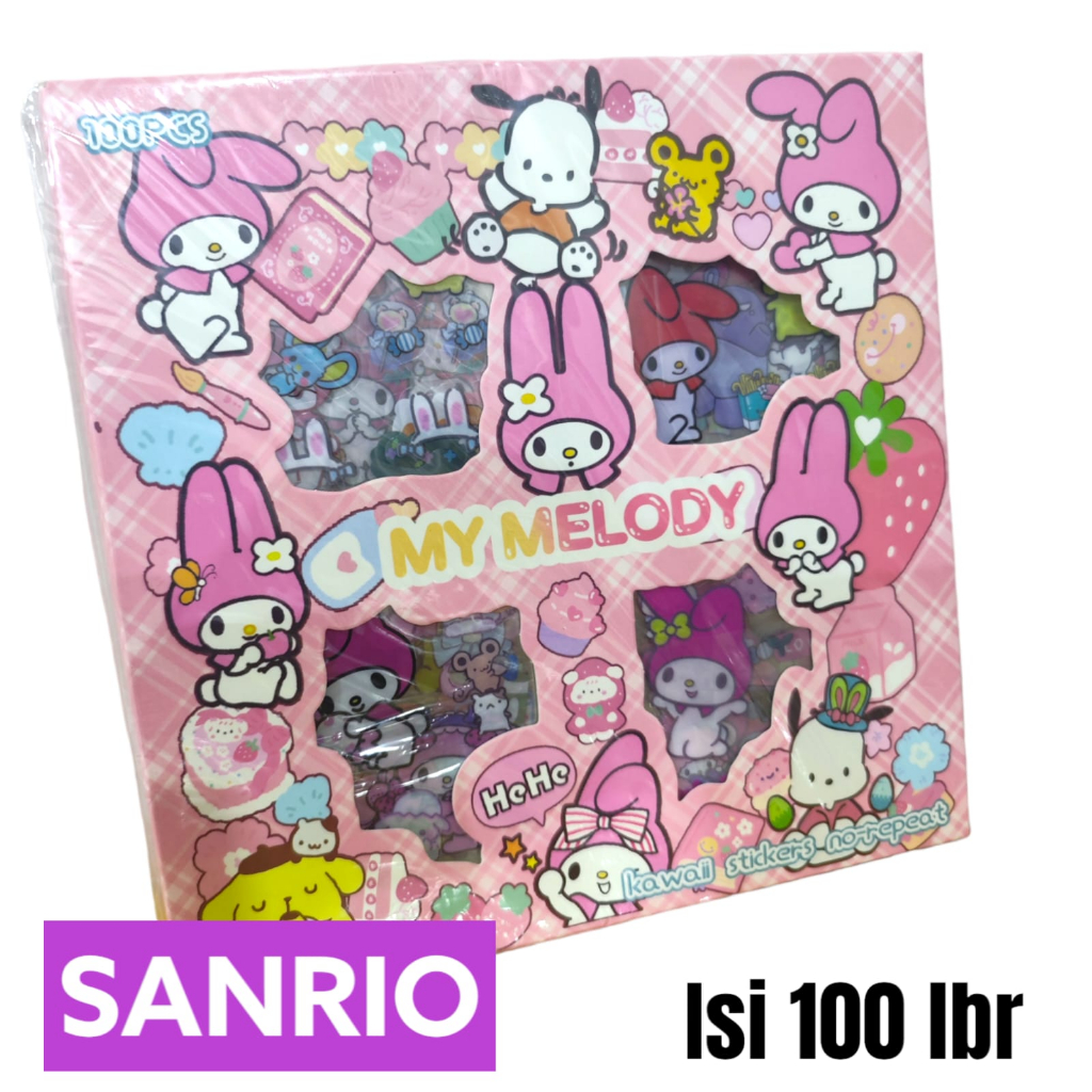 BELLA - STIKER SANRIO SENMU ISI 100 LEMBAR STICKER SANRIO ORIGINAL KURUMI MELODY AESTHETIC VIRAL STICKER