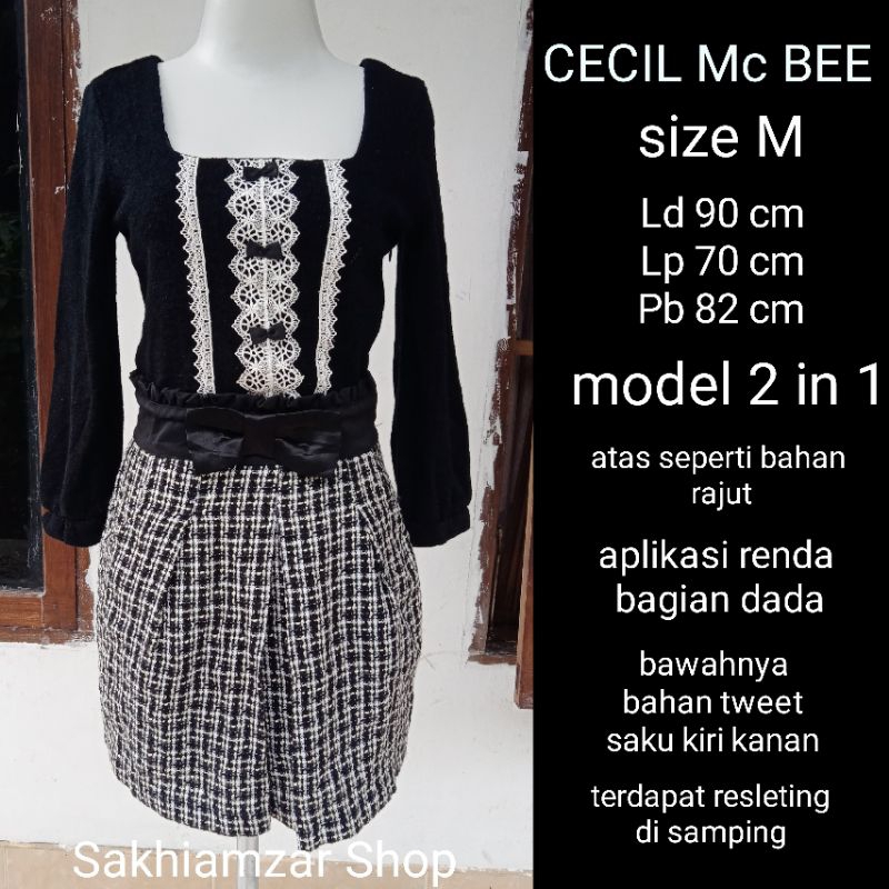 Sakhiamzar Shop Pre Loved Dress kawai, dress vintage, dress mewah CECIL McBEE