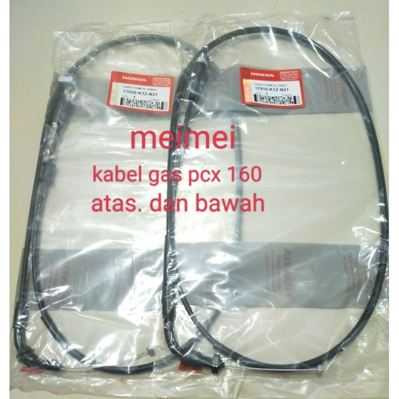 kabel gas pcx 160 atas dan bawah (1set) K1Z