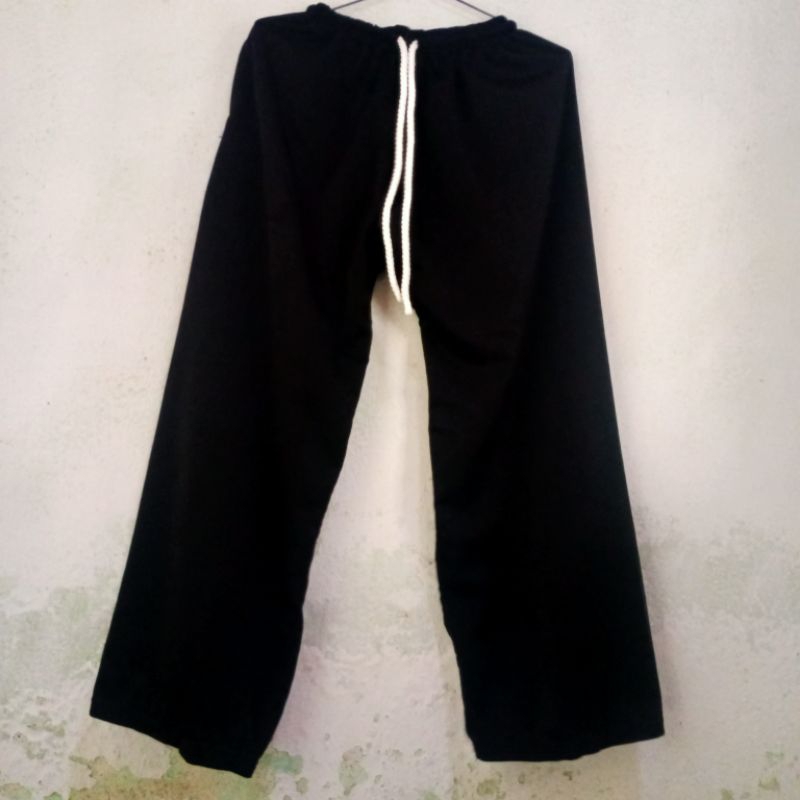 Celana Silat PSHT Hitam - Celana Sirwal Dewasa Polos Hitam - Celana Komprang - Celana Pangsi - Celan