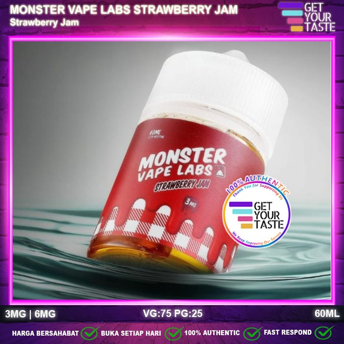 Liquid Monster Vape Labs Strawberry Jam USA 60ML by Jam Monster